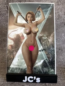 SKYLINE #3 SYDNEY AUGUSTO BLACK WIDOW JOHANSSON VIR NAUGHTY CARD STOCK VARIANT - Picture 1 of 3