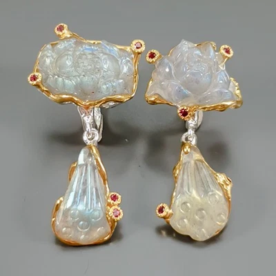 Joyería 28 ct+ Pendientes Labradorita Natural Plata de Ley 925/E128723 Foto 1 de 4