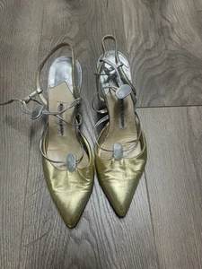 Manolo Blahnik Vintage Gold Heels Gr. 39 - Bild 1 von 9