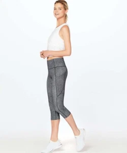 Leggings Lululemon Fast & Fre Crop II 19" Nulux 6 tasche nere palestra yoga corsa - Foto 1 di 14