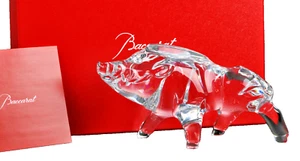 BACCARAT Crystal Zodiac Collection Clear Boar Figurine 2019 France NIB - Picture 1 of 8
