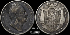 Gran Bretaña, Guillermo IV, media corona 1834, W.W. en bloque, F-VF - Imagen 1 de 6