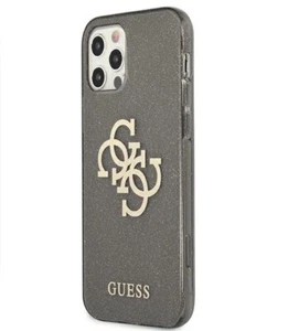 Guess Custodia Rigida 4G Brillantini Big Logo Nero per IPHONE 12/12 Pro 6,1 " - Foto 1 di 1