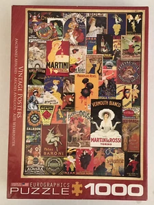 EUROGRAPHICS PUZZLE “VINTAGE POSTERS” 1000 PIECES COMPLETE - Picture 1 of 5
