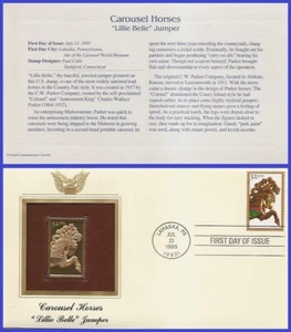 USA2 #2979 U/A GOLDEN REPLICA FDC Brown Jumper Carousel Horse - Picture 1 of 1