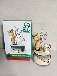 Peanuts Woodland Musical Weihnachten Charlie braun schnüfflig Woodstock Spieluhr - Bild 1 von 10