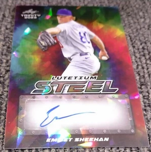 Emmet Sheehan 2023 Leaf Trinity Lutetium Steel Tie-Dye Crystals Auto Card #1/1 - Picture 1 of 2