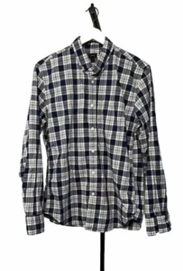 J Crew Men’s size M shirt Blue Plaid collared Button Up Long Sleeve - Picture 1 of 11