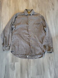 PAUL STUART Cooper 100% Cashmere Button Up Plaid Shirt Men's XL ITALY Patagonia - Picture 1 of 5