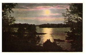 Moonlight  Nights at Thousand Island  - Canada Steamship line Postcard #381 - Picture 1 of 2