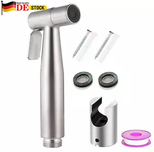 Bidet Brause mit Halter Edelstahl WC Hand Duschkopf Intim Hygiene Dusche Bad Set - Bild 1 von 11