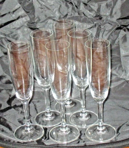 champagne flutes - sparkling wine glasses (Set of 6) - Picture 1 of 7