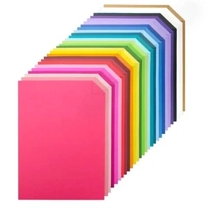 60 Sheets Assorted Colors Cardstock A4 Double-Sided 250gsm Crafts Scrapbooking - Picture 1 of 6