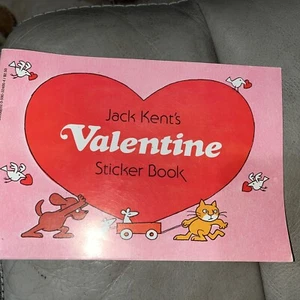 Jack Kent's Valentine Sticker Book New Unused 1982 Scholastic Vintage So Cute! - Bild 1 von 5