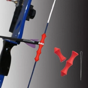 No Glove Finger Protector (pak of 2) for bow string RED - Picture 1 of 4