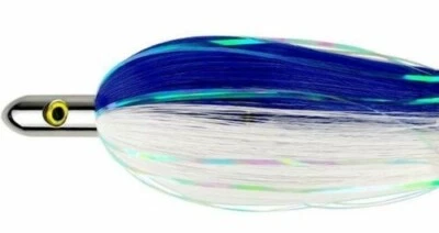EXTREME OFFSHORE Fishing Lure Ilander Style 9" Trolling Tuna Wahoo Marlin Mahi Iland Blue White