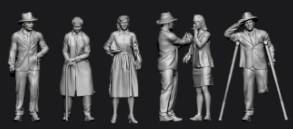 PEDDINGHAUS-DECALS Peddinghaus 3 D Druck 1/72 72F387 6 Zvilisten