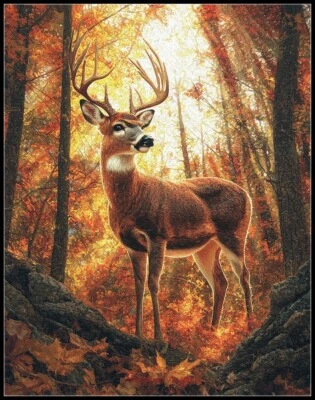 Forest Deer 3 - DIY Chart Counted Cross Stitch Patterns Needlework DMC Color - Image 1 of 2