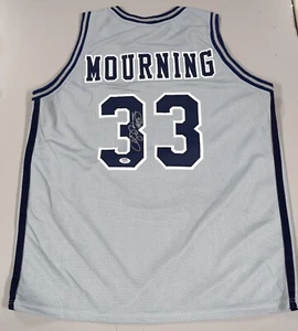 Alonzo Mourning Signed Custom Georgetown University Gray Jersey XL PSA COA - Picture 1 of 4