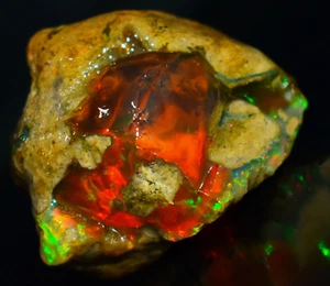 Ópalo de fuego múltiple áspero 121,00 quilates ópalo etíope natural crudo ópalo Welo piedra preciosa - Imagen 1 de 5
