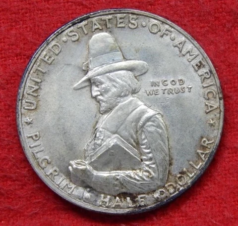 1920 Pilgrim Silver Commemorative Half Dollar 50c ~ Free USA Shipping Cover
