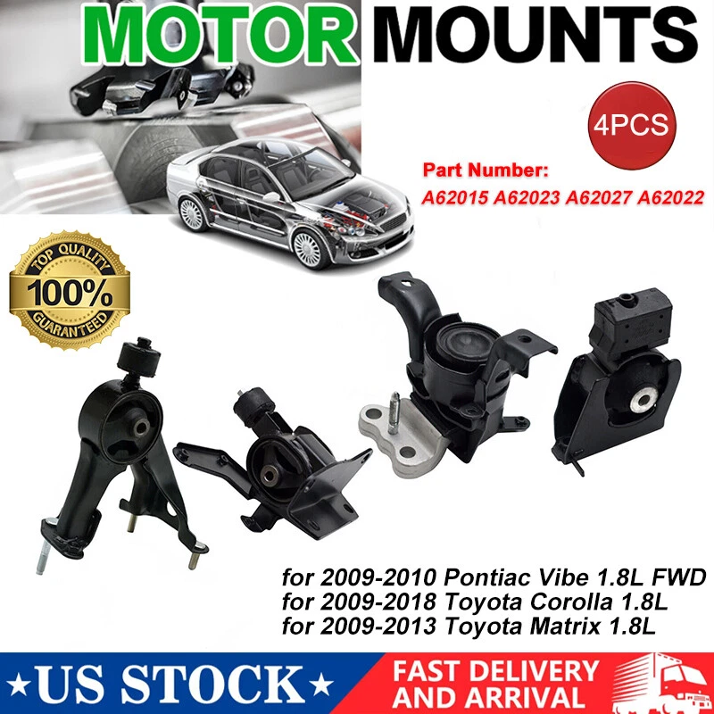 For 2009-2018 Toyota Corolla 1.8L A62015 A62023 Engine Motor Trans Mount Set Foto 1 de 4