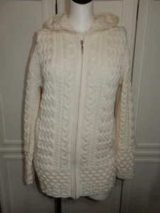 NWOT Blarney Woolen Mills Ivory/Bone 3/4 Length Sweater - L - Picture 1 of 9