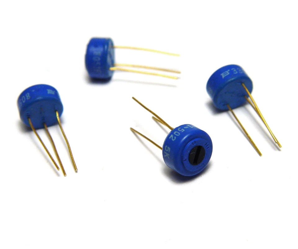 4x Trimm-Potentiometer Bourns 3300P, 5 kOhm, MIL Spec, für Meß- & Studio-Technik - Bild 1 von 1