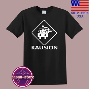 Kausion Men's Black T-Shirt Size S-5XL - Picture 1 of 1