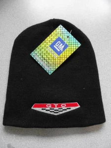 PONTIAC GTO BLACK TOSSEL CAP/TUQUE/SKULLCAP/SKI NON CUFF CAP BY GM - Picture 1 of 1