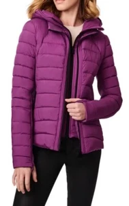 BERNARDO Hooded Quilted Water Repellent Jacket Purple S Backpack Coat - Picture 1 of 8