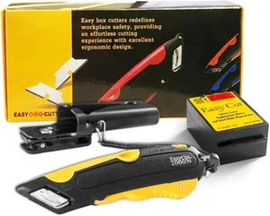 Easy Box Cutter 2000 amarillo con cuchillas de 81 quilates, cortador de caja y cuchillas retráctiles - Imagen 1 de 1