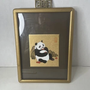VTG ALISON STILWELL 1985 Lunchtime Panda original art ink colors signed framed - Picture 1 of 9