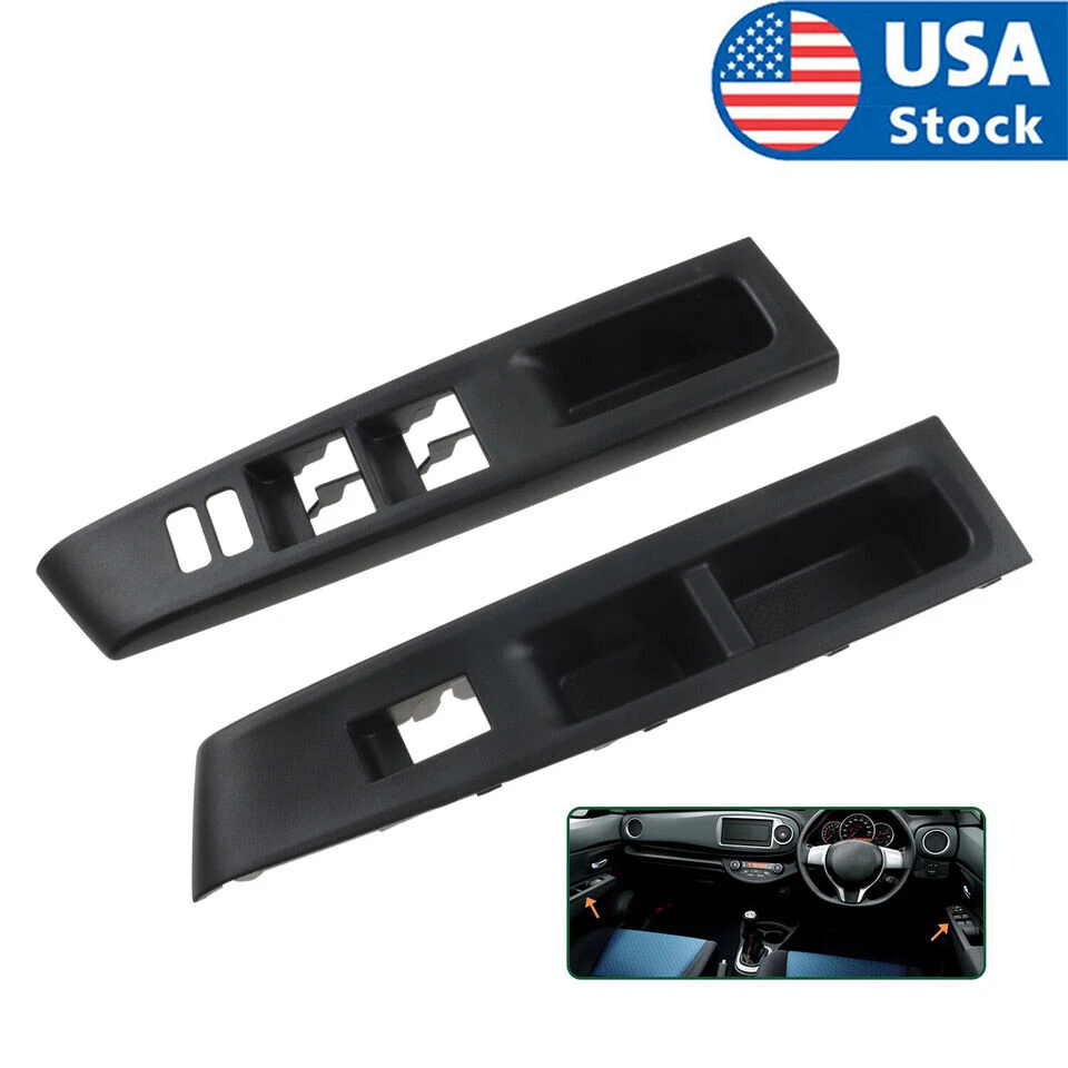 Cubierta de interruptor de elevación de vidrio para puerta lateral derecha e izquierda delantera para Toyota Vitz 10-14 Foto 1 de 4