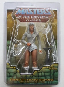 HE MAN MOTUC FIGURE TEMPLE OF DARKNESS SORCERRESS W/BOX & PROTECTIVE CASE W8921 - Picture 1 of 3