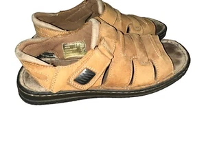 Airwalk Sports Sandals Mens Sz 10 Brown Leather Outdoors Water Hiking Hook Loop - Picture 1 of 3