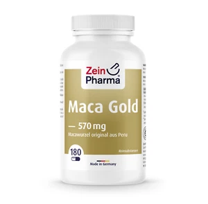 Maca Gold 180 Kapseln 570mg Plus Vitamin C & Zink von ZeinPharma® - vegetarisch