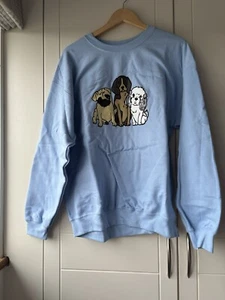 ASOS New love club dogs graphic print sweatshirt Size 10-12 - Picture 1 of 4