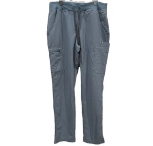 FIGS High Waisted Yola Yoga Waist Band Light Blue Scrub Pants Size Medium M - Picture 1 of 9