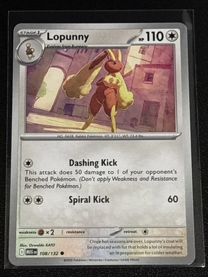 Pokémon TCG Mega Evolution Lopunny 108/132 NM - Image 1 of 2