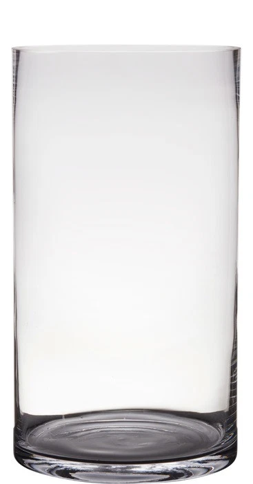 Dekoglas, Vase ZYLINDER COLD CUT H. 45cm D. 25cm transparent rund Glas Hakbijl - Bild 1 von 1