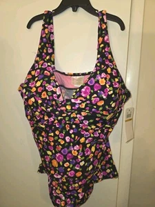 Anne Cole Signature Swimwear Multicolored Floral Top Size 16W NWT - Picture 1 of 5