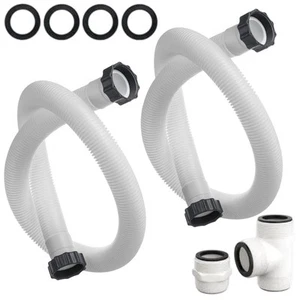 2 Pcs Pool Filter Pump Hose with Connectors for Intex For Coleman Pools - Picture 1 of 9