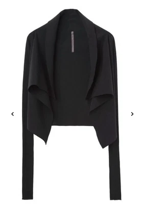 Rick Owens Lilies Cropped Open Front Women's Cardigan Avant Garde Knitwear Top - Image 1 of 4