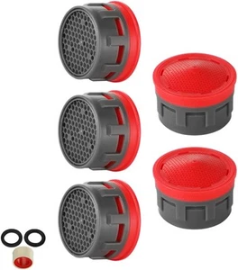 JQK Wasserhahnbelüfter, 2,2 GPM Durchflussrücksteller Einsatz 5er Pack, rot - gpm  - Bild 1 von 7