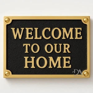 Letreros y placas de puertas de latón personalizados - Placas de cualquier idioma - Placa de tamaño personalizado - Imagen 1 de 5