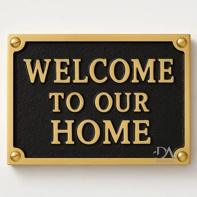 Letreros y placas de puertas de latón personalizados - Placas de cualquier idioma - Placa de tamaño personalizado Foto 1 de 4