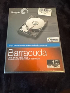 Seagate Desktop Hard Drive 3.5 Internal 7200 RPM ST310005N1A1AS-RK 1TB SEALED!!! - Picture 1 of 3