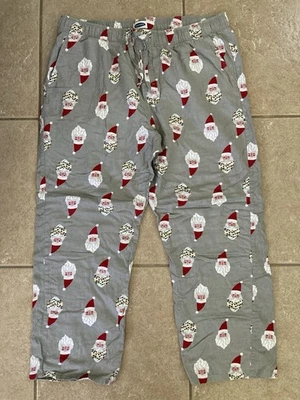 Old Navy мужчин XL серый Санта хлопок фланель пижамы гостиной брюки Sleepwear - Изображение 1 из 4