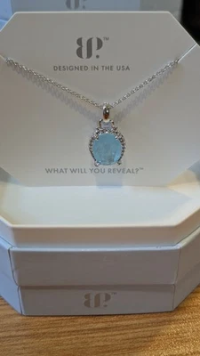 Bomb Party OG Necklace "All The Sunshine" NK48322 Baby Sky Blue Topaz / Rhodium - Image 1 of 3